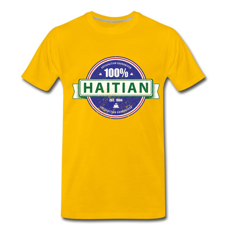 Men's 100% Percent Haitian (Full Color) T-Shirt