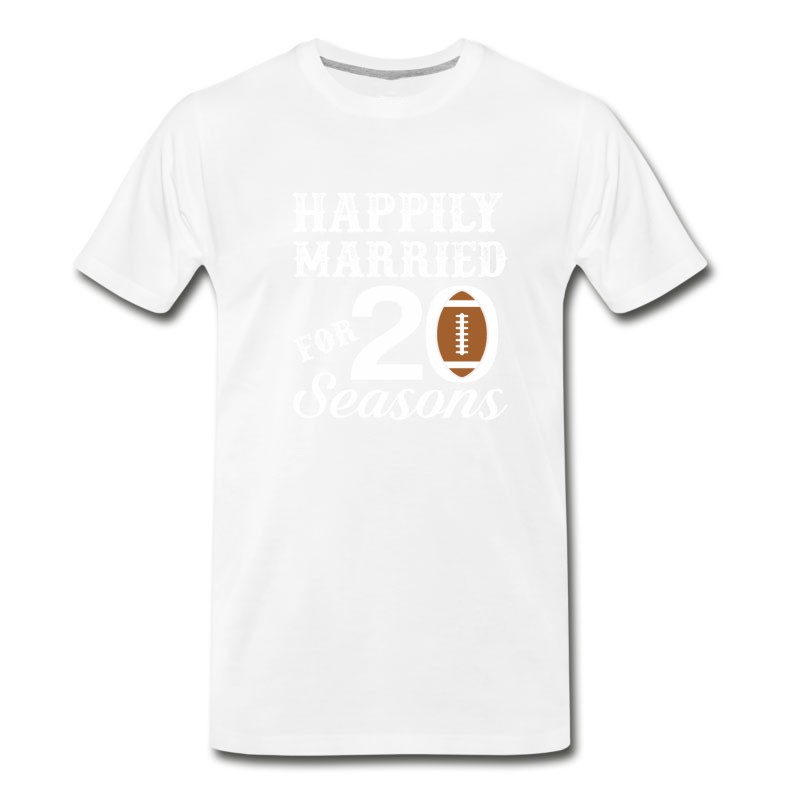 Men's 20th Wedding Anniversary Football Season T-Shirt