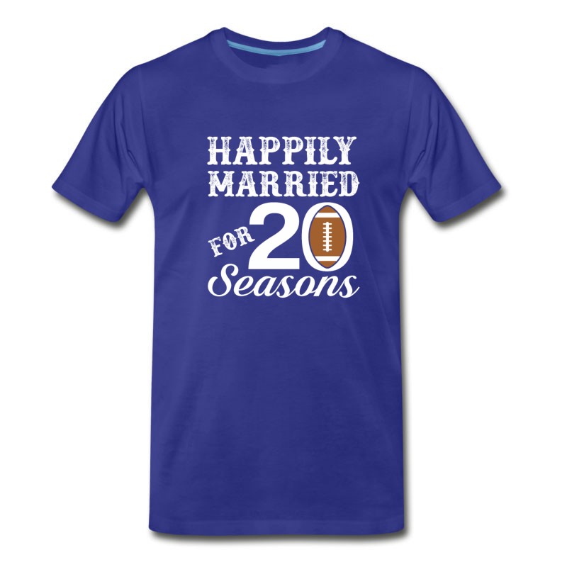 Men's 20th Wedding Anniversary Football Season T-Shirt