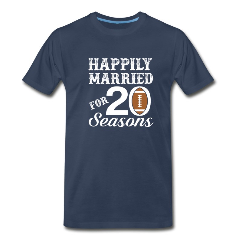 Men's 20th Wedding Anniversary Football Season T-Shirt