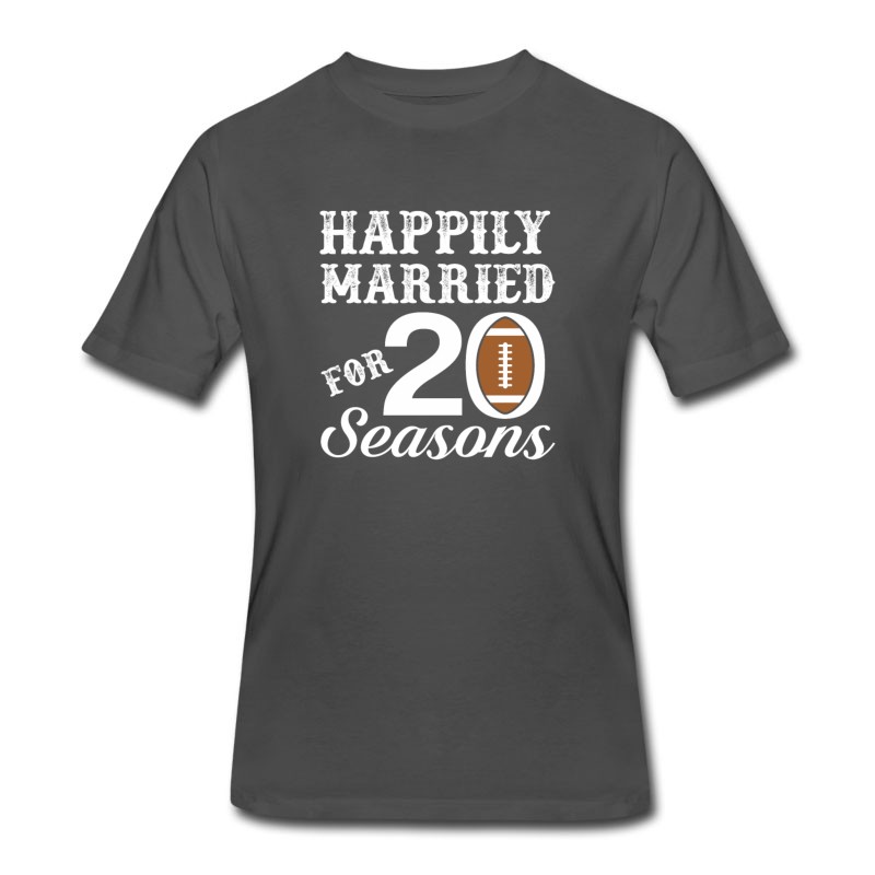 Men's 20th Wedding Anniversary Football Season T-Shirt