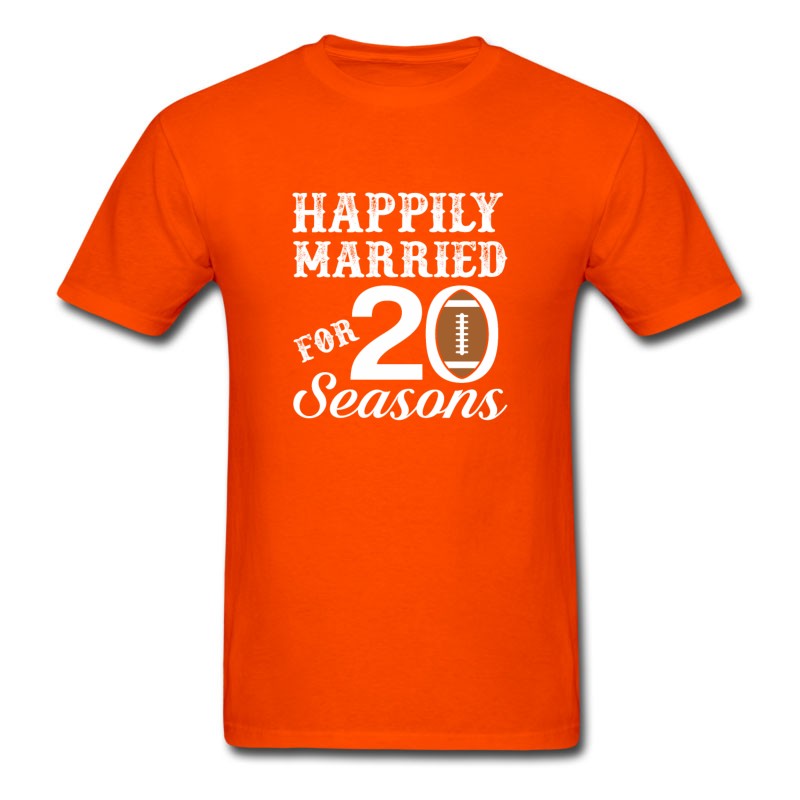 Men's 20th Wedding Anniversary Football Season T-Shirt