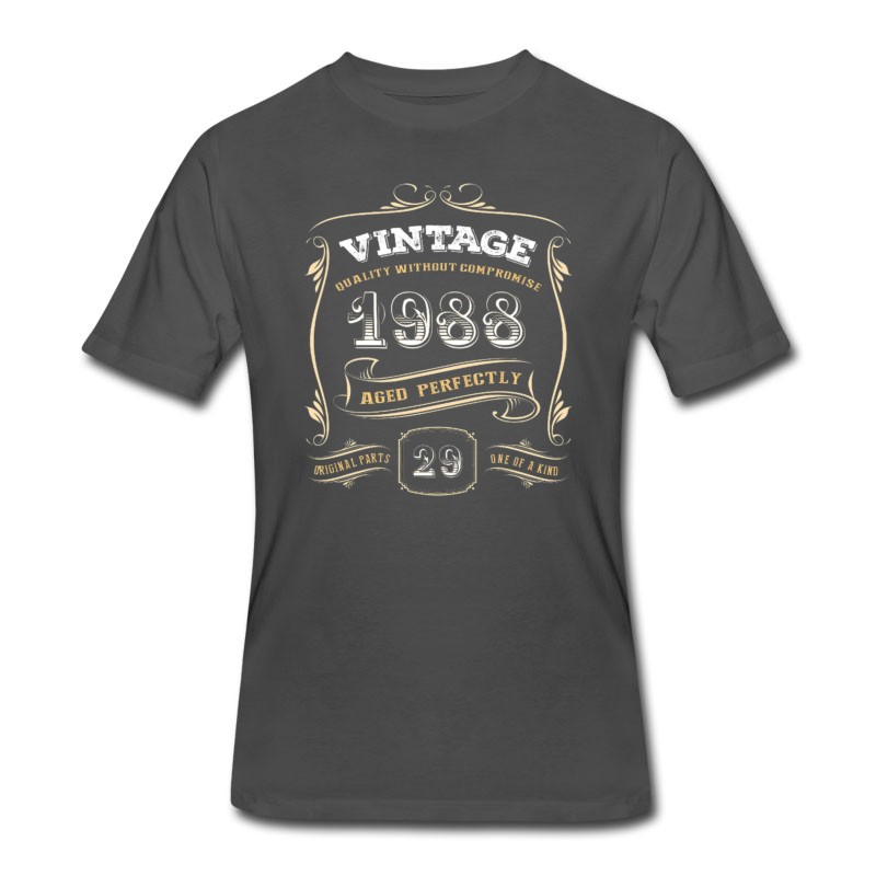 Men's 29th Birthday Gift Gold Vintage 1988 Aged Perfectl T-Shirt