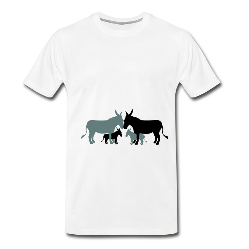 Men's 3 Friends Crew Party Row Donkey Horse Pony Small P T-Shirt