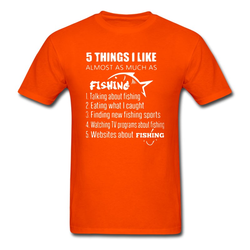 Men's 5 Things I Like Almost As Much As Fishing Talking T-Shirt