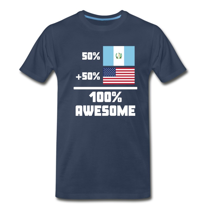 Men's 50% Guatemalan 50% American 100% Awesome Flag T-Shirt