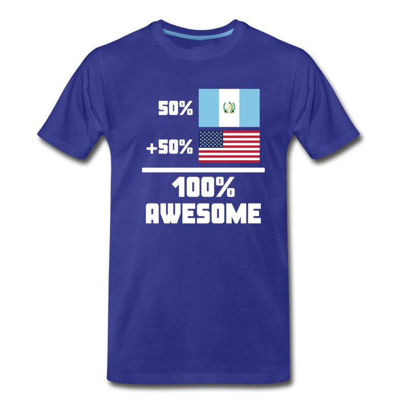 Men's 50% Guatemalan 50% American 100% Awesome Flag T-Shirt