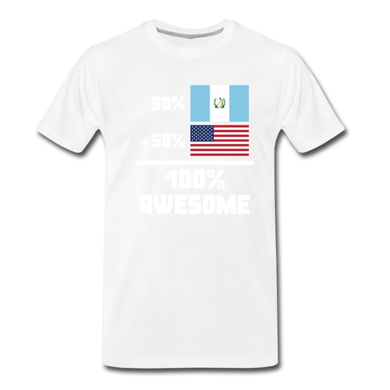 Men's 50% Guatemalan 50% American 100% Awesome Flag T-Shirt