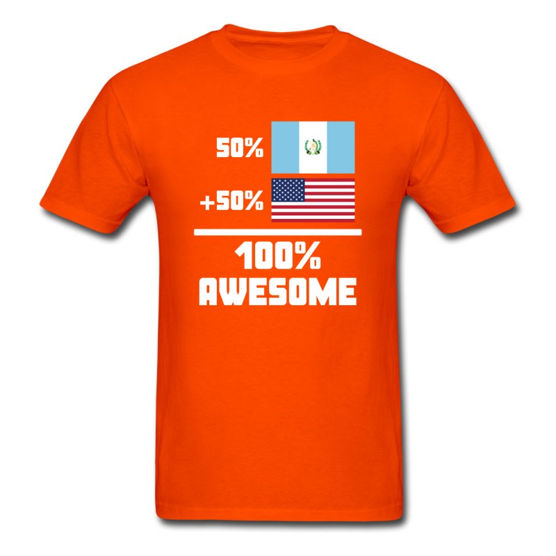 Men's 50% Guatemalan 50% American 100% Awesome Flag T-Shirt