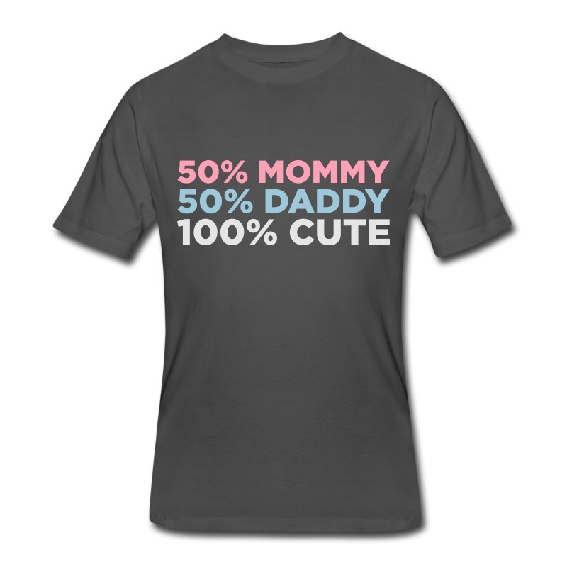 Men's 50% Mommy & 50% Daddy Comes An Adorable Baby! T-Shirt