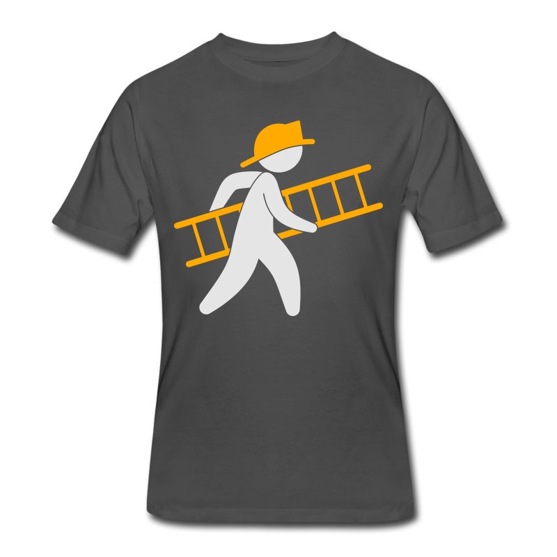 Men's A Firefighter With A Ladder T-Shirt