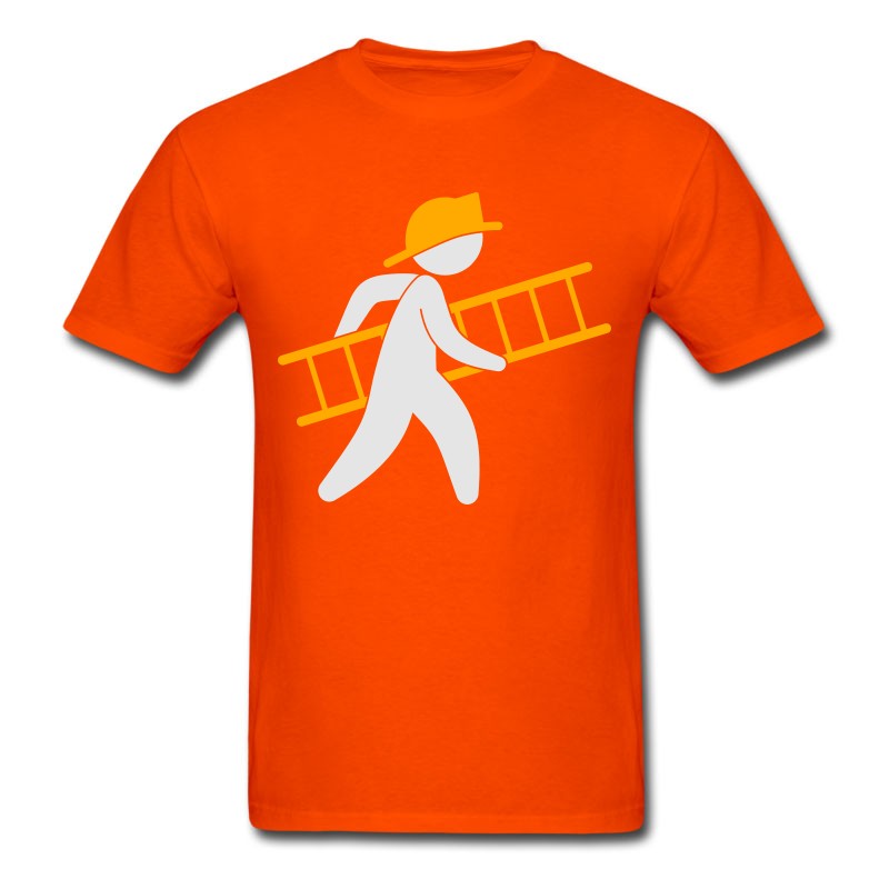 Men's A Firefighter With A Ladder T-Shirt