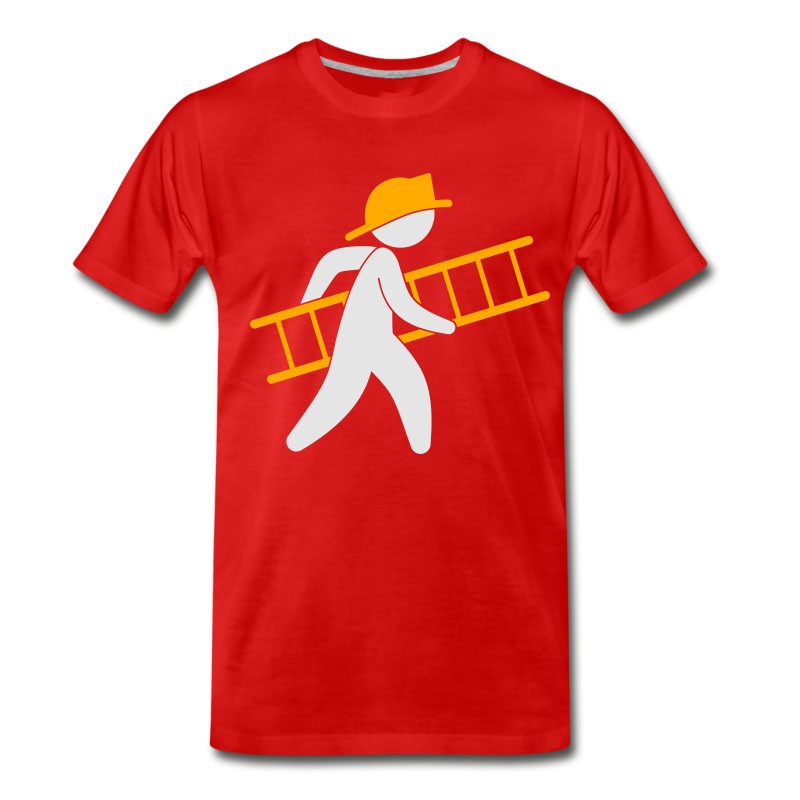 Men's A Firefighter With A Ladder T-Shirt