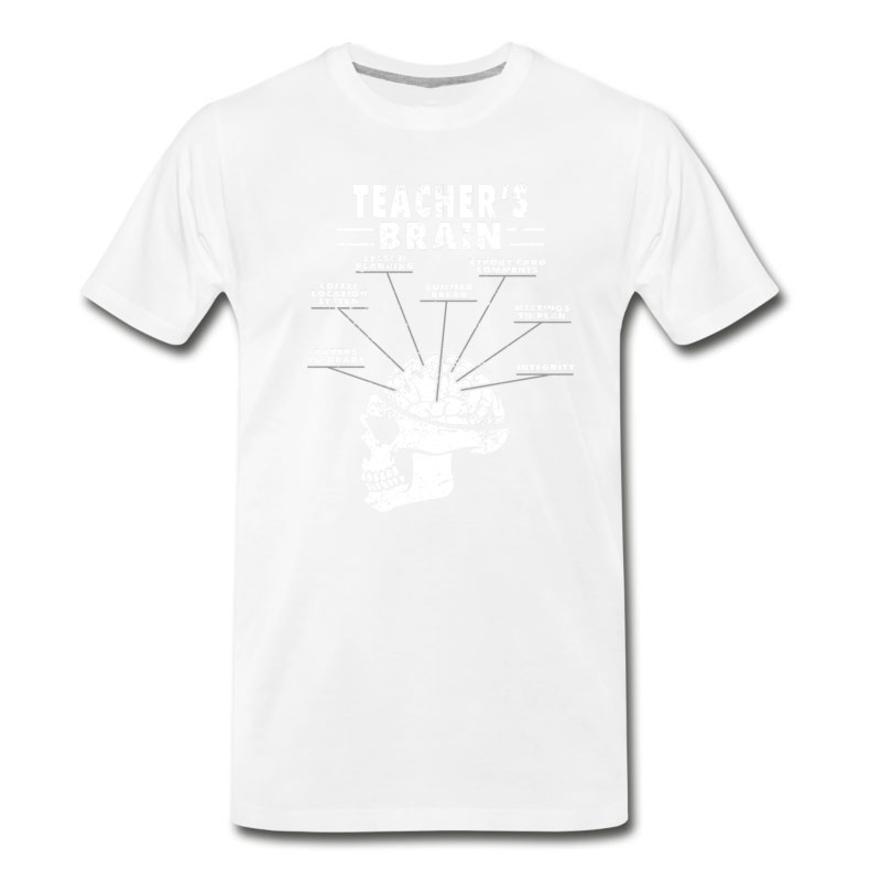 Men's A Teacher's Brain Funny Teacher T T-Shirt