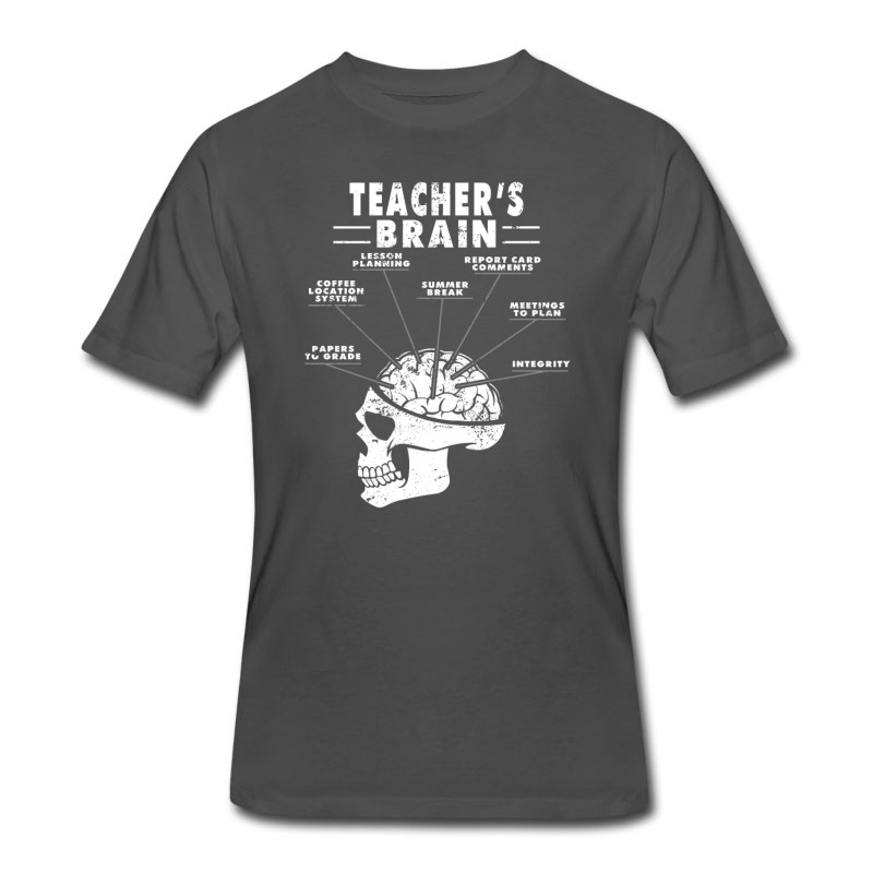 Men's A Teacher's Brain Funny Teacher T T-Shirt