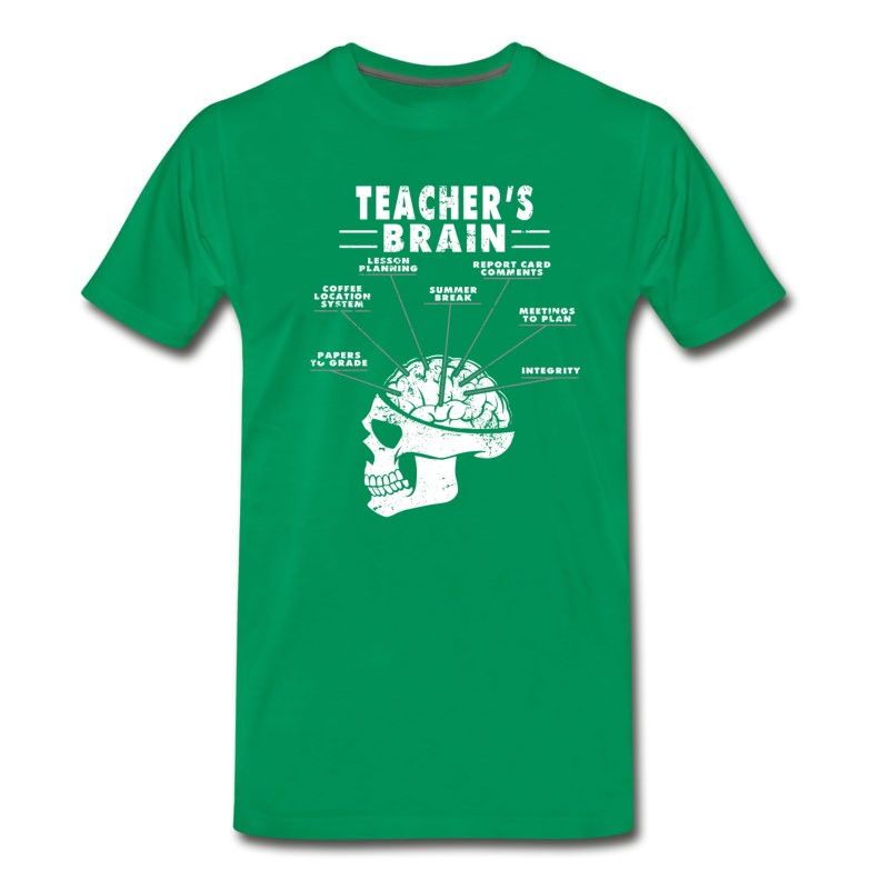 Men's A Teacher's Brain Funny Teacher T T-Shirt