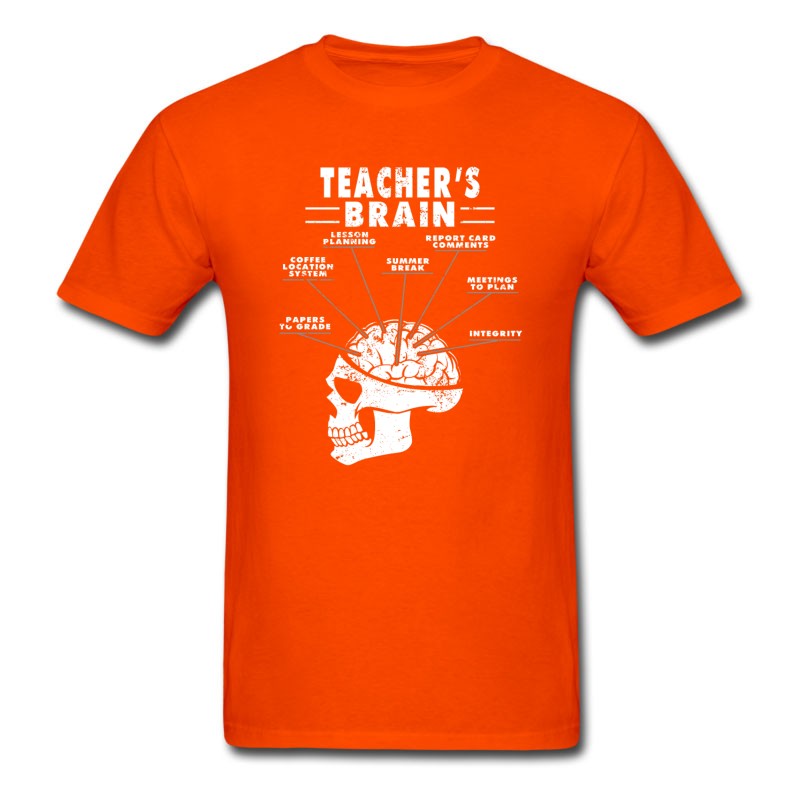 Men's A Teacher's Brain Funny Teacher T T-Shirt