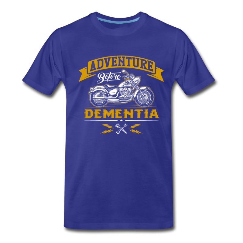 Men's Adventure Before Dementia - Funny Motorcycle Biker T-Shirt