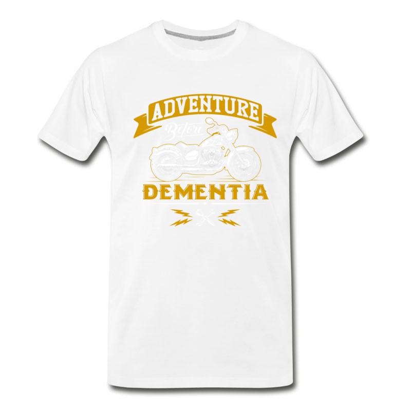 Men's Adventure Before Dementia - Funny Motorcycle Biker T-Shirt