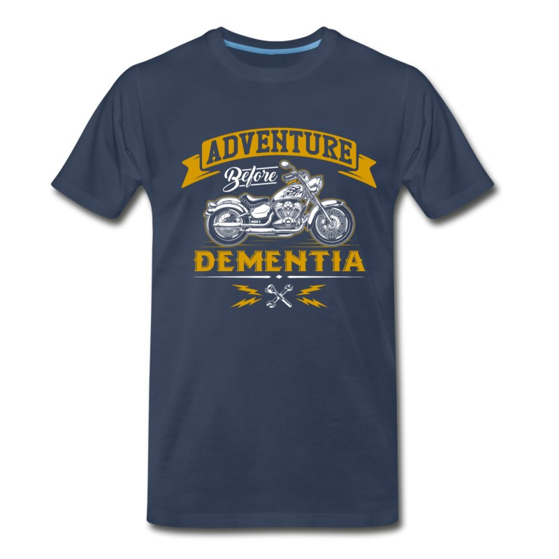 Men's Adventure Before Dementia - Funny Motorcycle Biker T-Shirt