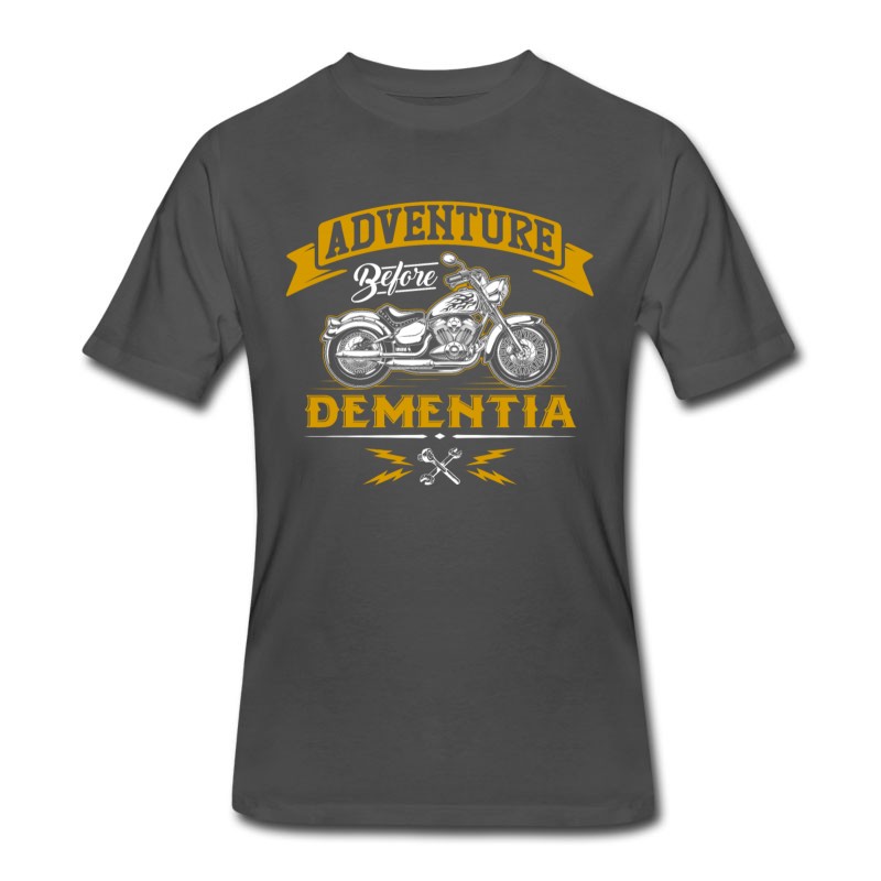 Men's Adventure Before Dementia - Funny Motorcycle Biker T-Shirt