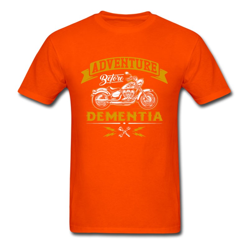 Men's Adventure Before Dementia - Funny Motorcycle Biker T-Shirt