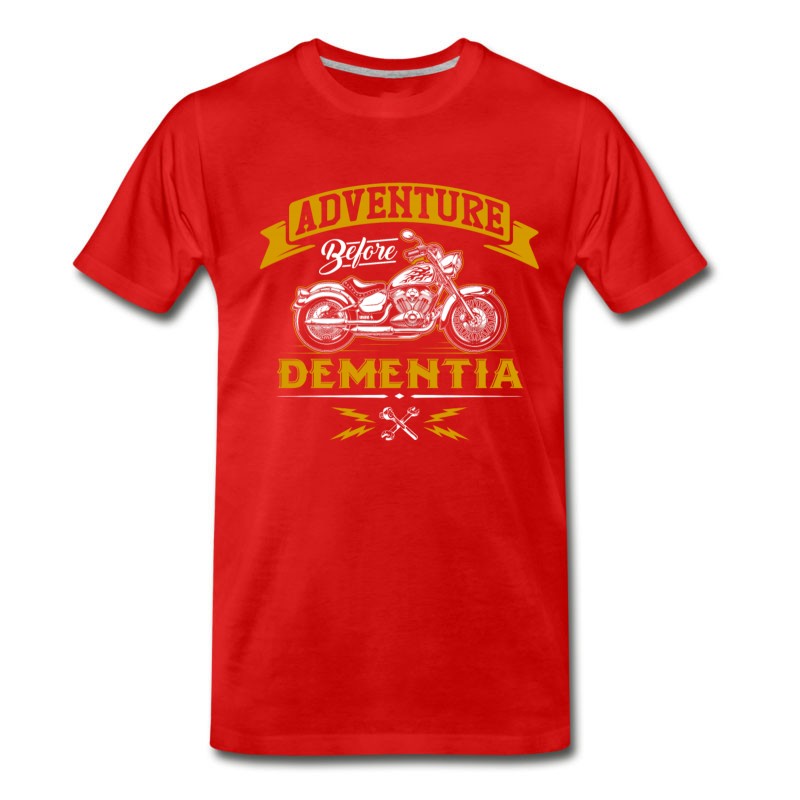 Men's Adventure Before Dementia - Funny Motorcycle Biker T-Shirt