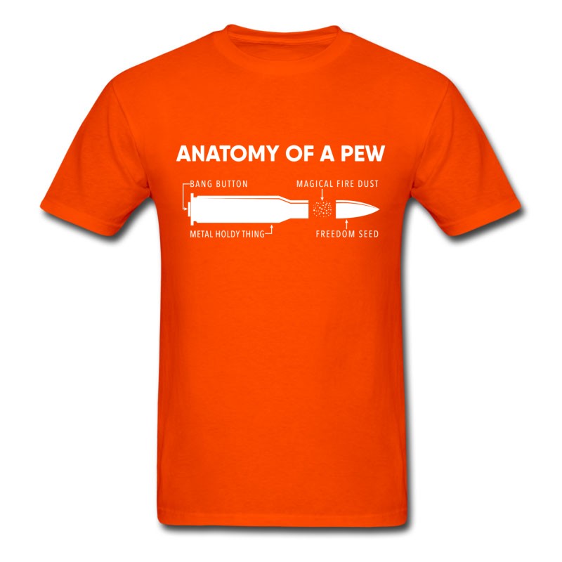 Men's Anatomy Of A Pew - Bullet Funny Gift T-Shirt