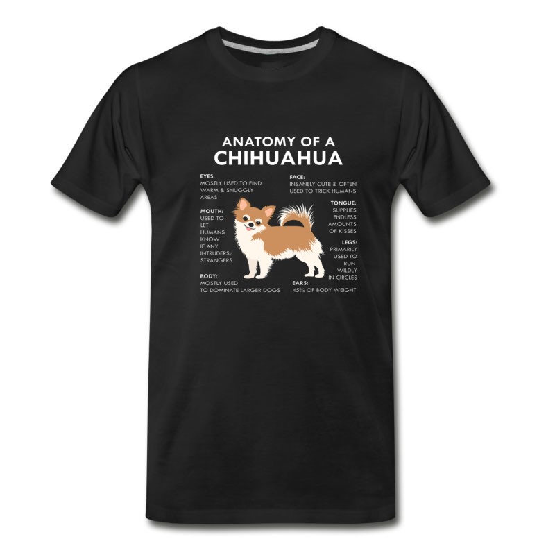 Men's Anatomy Of Chihuahua Funny Dog Lovers Gift T-Shirt