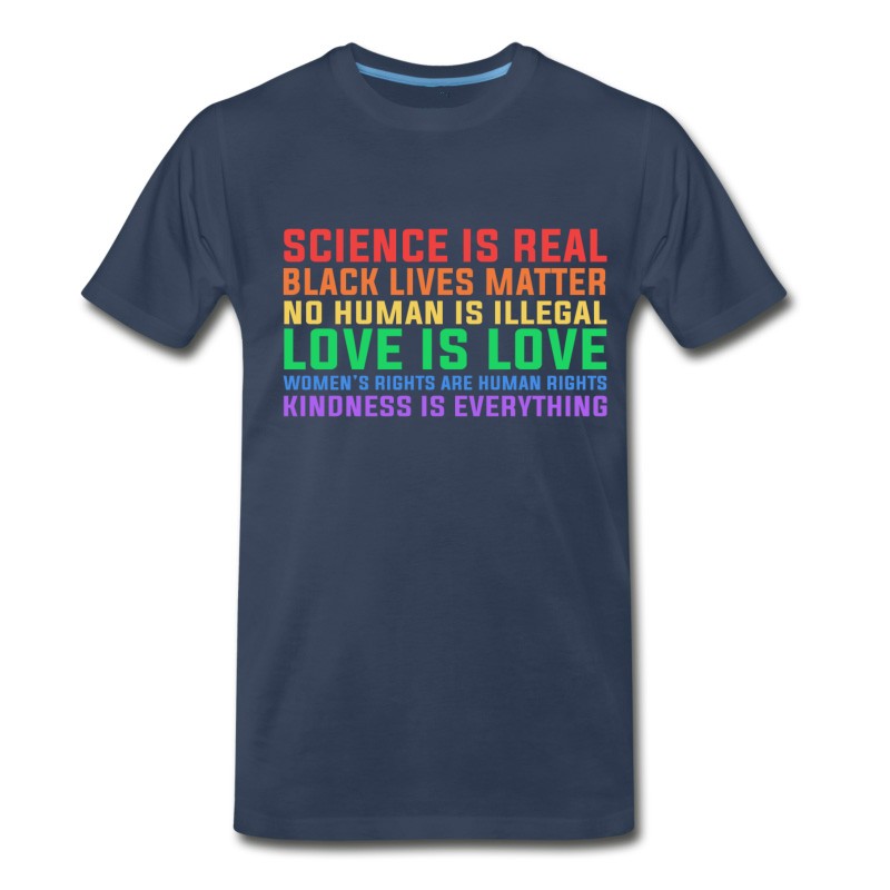 Men's Anti Trump Science Is Real Black Lives Matter T-Shirt