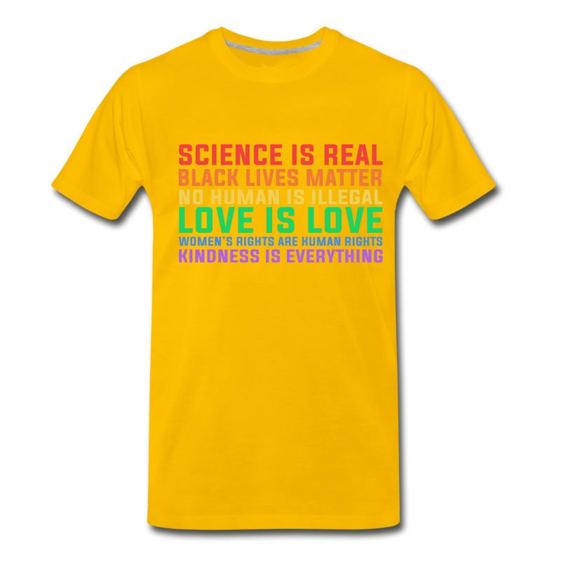 Men's Anti Trump Science Is Real Black Lives Matter T-Shirt