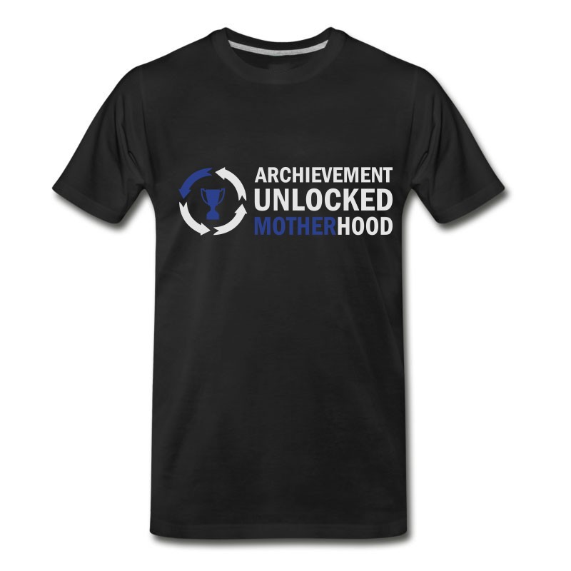 Men's Archievement Unlocked Motherhood T-Shirt