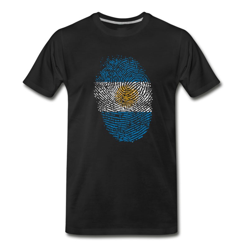 Men's Argentina Fingerprint Flag T-Shirt