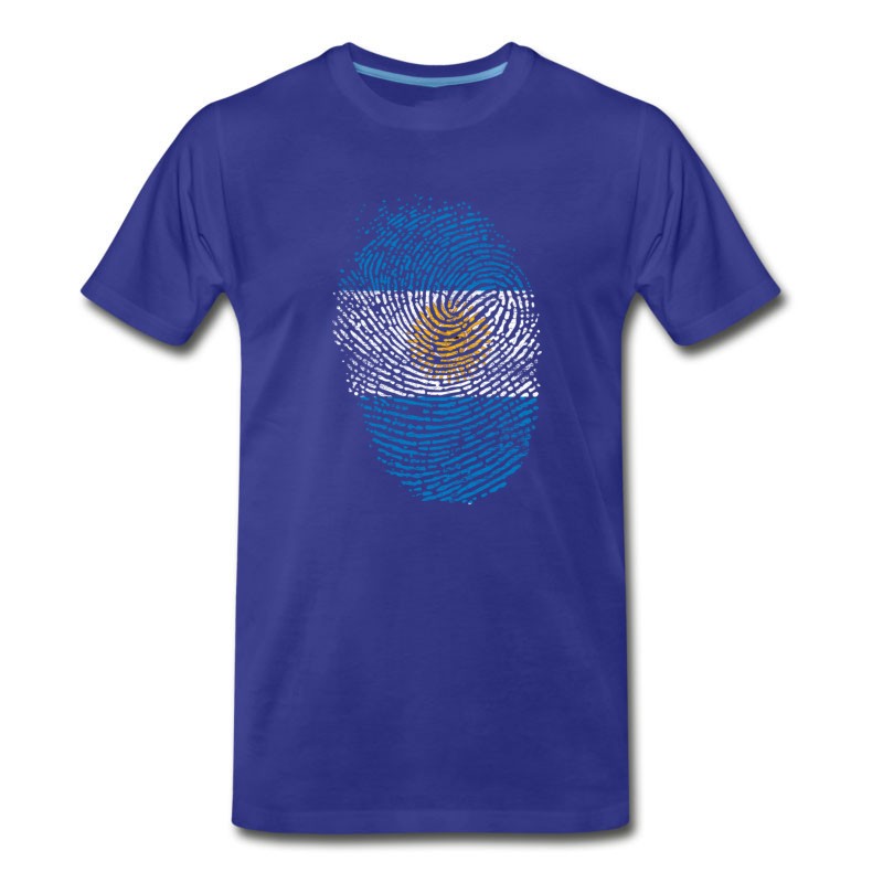 Men's Argentina Fingerprint Flag T-Shirt