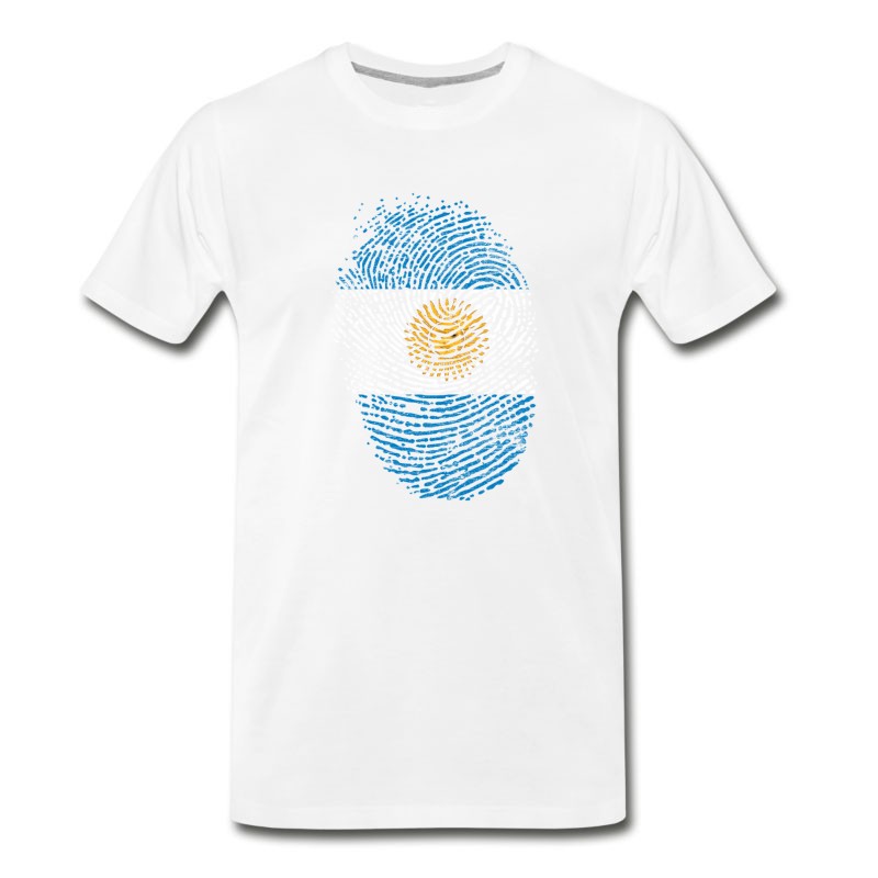 Men's Argentina Fingerprint Flag T-Shirt