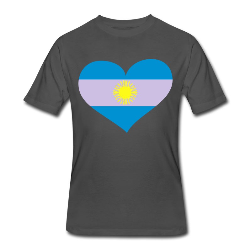 Men's Argentina Heart； Love Argentina T-Shirt