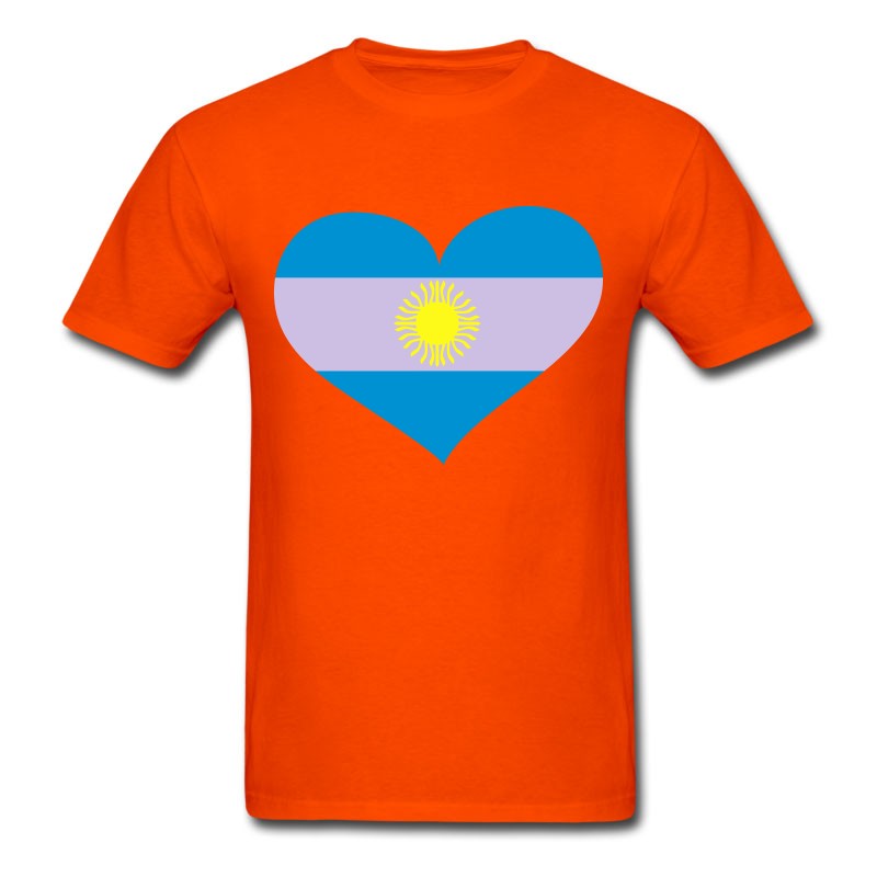 Men's Argentina Heart； Love Argentina T-Shirt