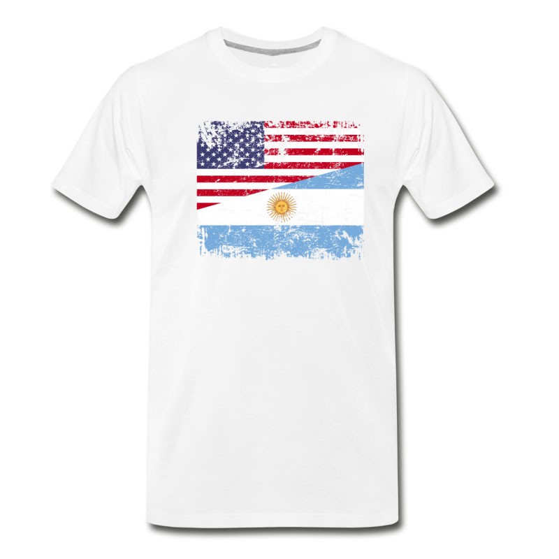 Men's ARGENTINIAN ROOTS | American Flag | ARGENTINA Gift T-Shirt