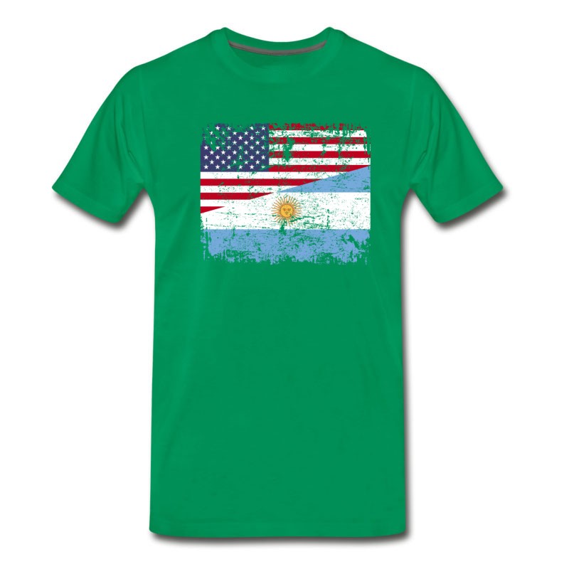 Men's ARGENTINIAN ROOTS | American Flag | ARGENTINA Gift T-Shirt