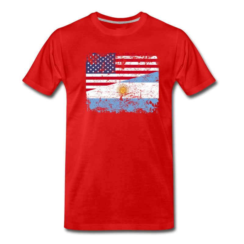 Men's ARGENTINIAN ROOTS | American Flag | ARGENTINA Gift T-Shirt