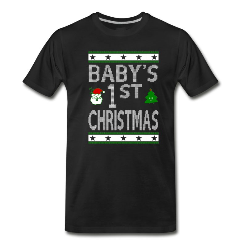 Men's Babys 1st Christmas Ugly T-Shirt