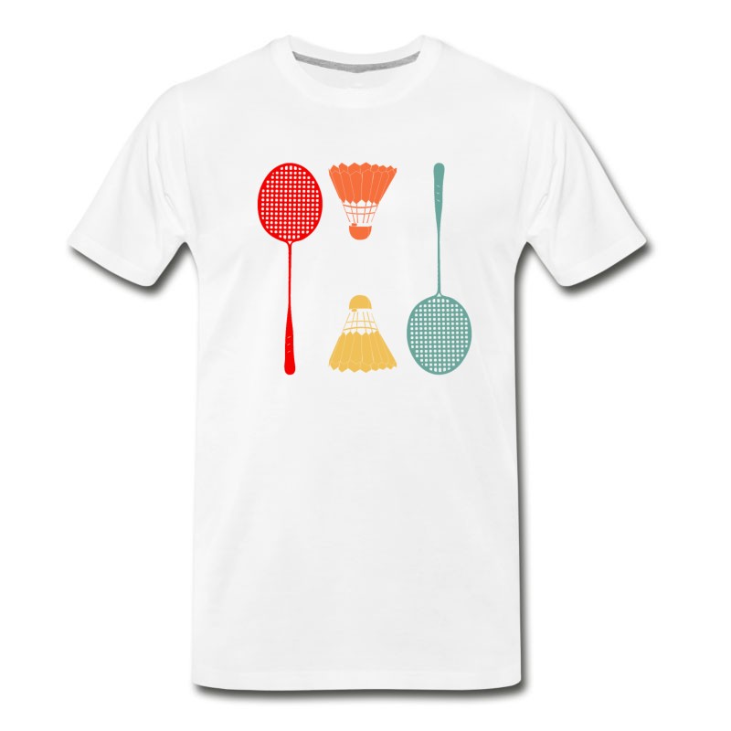 Men's Badminton Retro Vintage Style T-Shirt