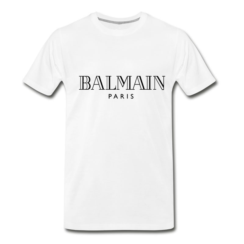 Men's Balmain Black Logo Paris T-Shirt