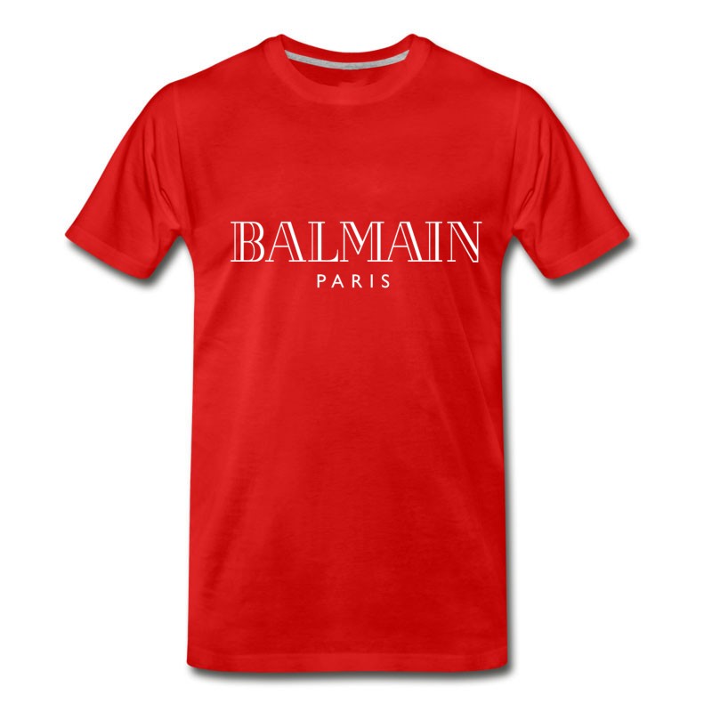 Men's Balmain White Logo Paris T-Shirt