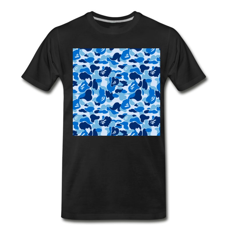 Men's Bape Blue Camo T-Shirt