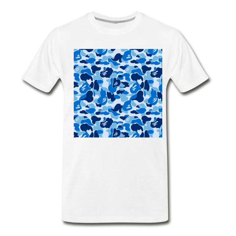 Men's Bape Blue Camo T-Shirt