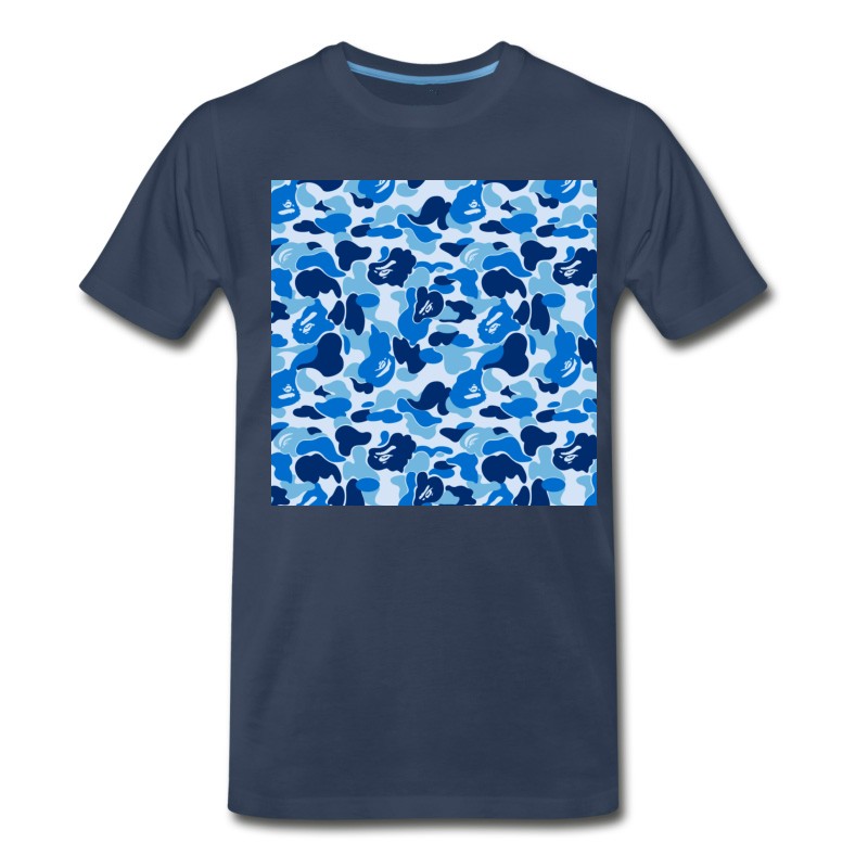 Men's Bape Blue Camo T-Shirt