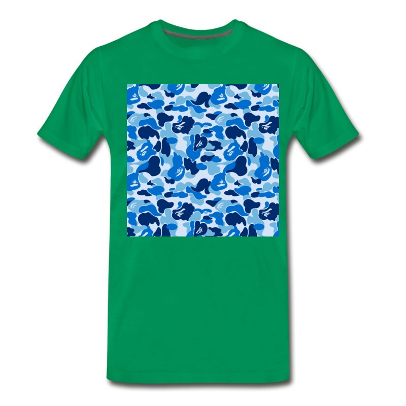 Men's Bape Blue Camo T-Shirt