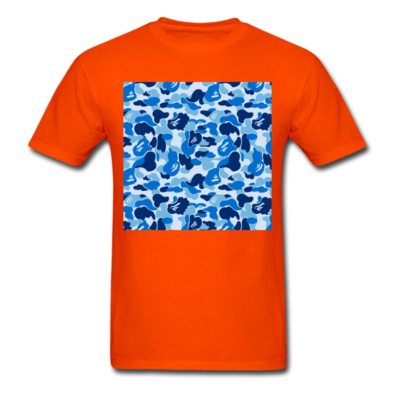 Men's Bape Blue Camo T-Shirt