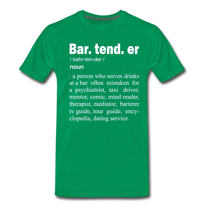 Men's Bartender - Bartender Definition T-Shirt